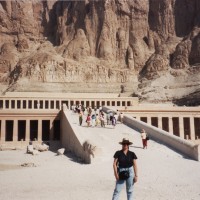 Ever since I read Pauline Gedge’s book Child of the Morning, I’ve loved and admired Egypt’s 1st female pharaoh. At Hatshepsut’s Mortuary Temple. Deir el-Bahari