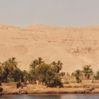 Sailing down the Nile to the Valley of the Kings. Near Esna, Egypt 1990