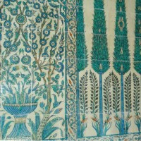 Topkapi Palace shines with beautiful hand-painted tiled walls. Istanbul, Turkey 2009
